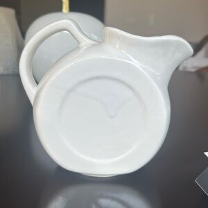 Vintage Coorsite White Disc Water Pitcher
